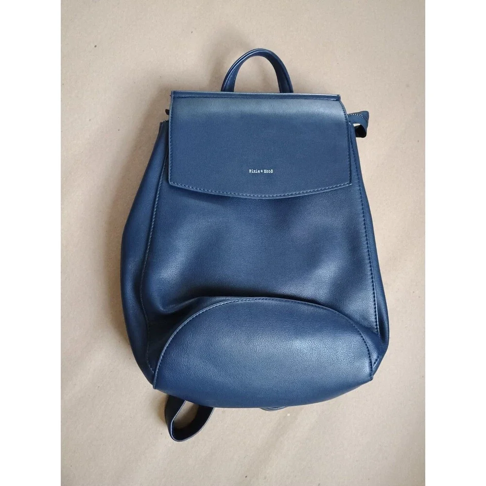 Pixie Mood Mini Convertible Kim Backpack Vegan Leather - Blue Purse